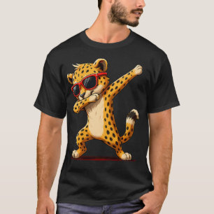 Kinder Dabbing Gepard Sonnenbrille Tier Gepard T-Shirt