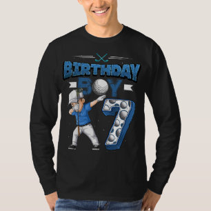 Kinder Dabbing Junge 7 Jahre alter Golf Player 7. T-Shirt