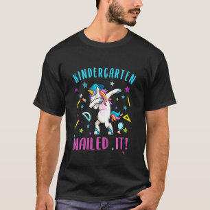 Kinder Dabbing Kindergarten Unicorn Abschluss Clas T-Shirt