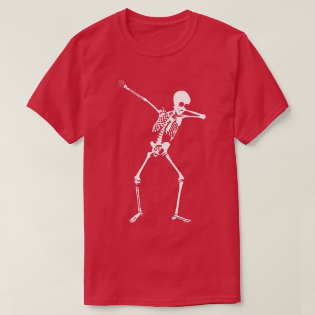 Kinder Dabbing Skelett Halloween Dab t lä  T-Shirt (Design vorne)