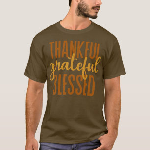 Kinder dankbar dankbar gesegnete Erntedank Familie T-Shirt
