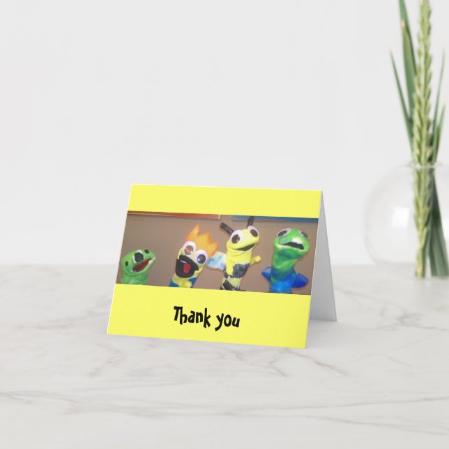 Kinder danken Ihnen notecard Dankeskarte (Vorderseite)