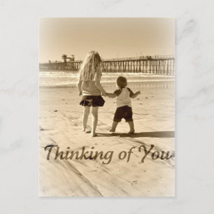 Kinder denken postkarte