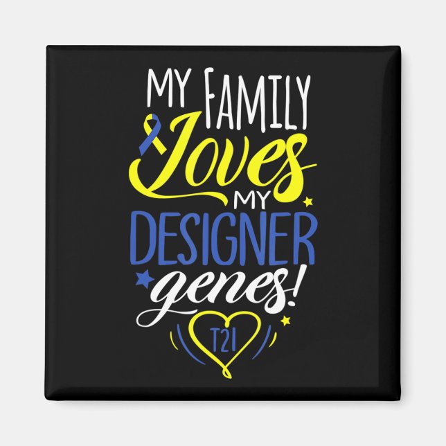 Kinder der Familie T21 World Down Syndrome Awarene Magnet (Vorne)