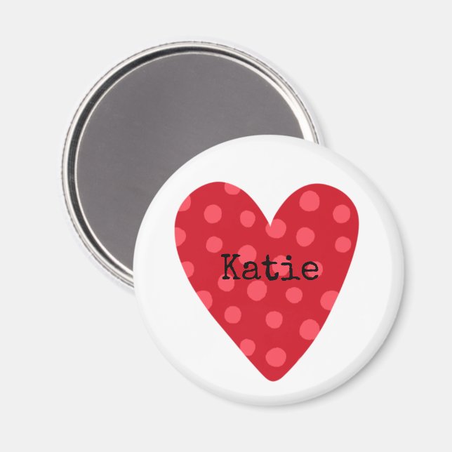 Kinder der Rotherz-Kunst benennen Liebe Magnet (Vorderseite/Rückseite)