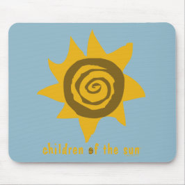 Kinder der Sonnenuntergang Sonnenlicht Sonnenblume Mousepad