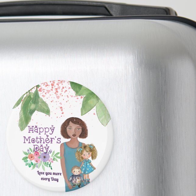 Kinder der Weiblichen Muttertag Magnet (Whimsical Mother's Day Kids Magnet)