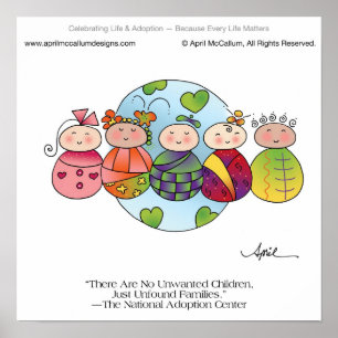 KINDER DER WELT Druck von April McCallum Poster