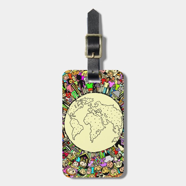 Kinder der Welt Gepäckanhänger (Vorderseite vertikal)