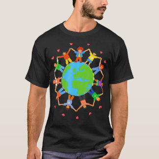 Kinder des Earth Day Teams rund um die Welt T-Shirt