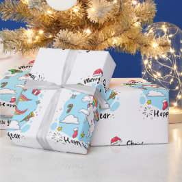 Kinder des Einhorns - Niedliche Weihnachten Geschenkpapier