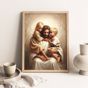 Kinder des Glaubens, Christliche Wandkunst, Jesus Poster