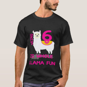 Kinder, die 6 sind, ist totaler Llama-Spaß 6. Gebu T-Shirt
