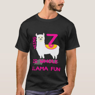 Kinder die 7 sind ist der ganze Lama Spaß 7. Gebur T-Shirt