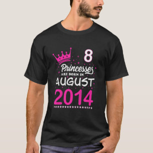 Kinder, die am 8. Geburtstag in Augu sind, sind Ge T-Shirt