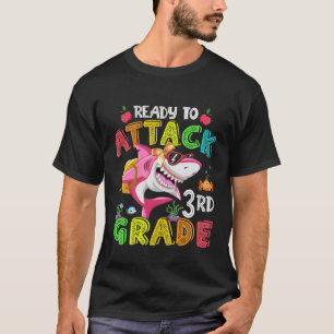 Kinder, die bereit sind, den Rucksack für 3D-Haifi T-Shirt