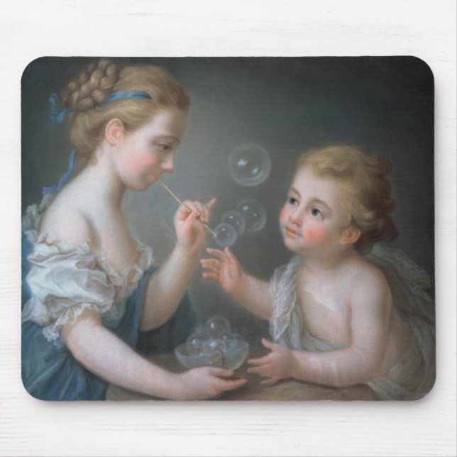 Kinder, die Blasen durchbrennen Mousepad (Vorne)