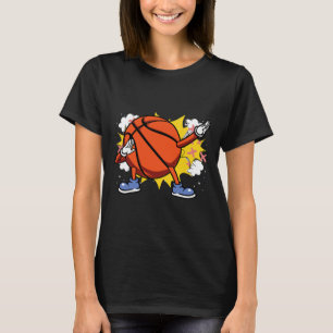 Kinder, die den amerikanischen Bysketbyll-Player f T-Shirt