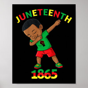 Kinder, die den schwarzen König im Juni 1865 schlu Poster