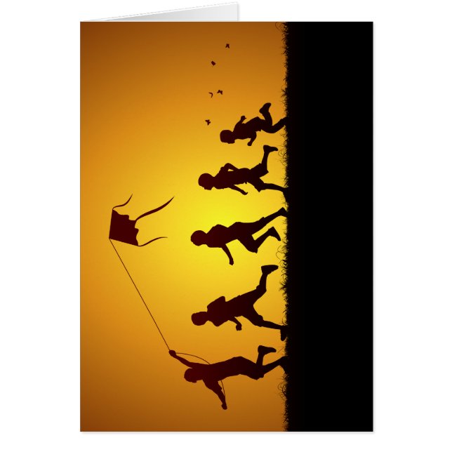 Kinder, die einen Drachen fliegen (Vorne)