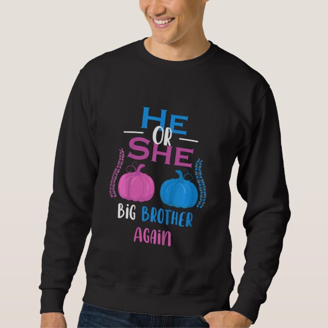 Kinder, die er oder sie große Bruder wieder Geschl Sweatshirt (Vorderseite)