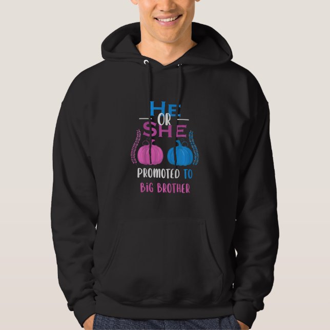 Kinder, die er oder sie zum Gender Groß-Bruder-Rev Hoodie (Vorderseite)
