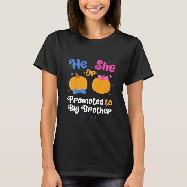 Kinder, die er oder sie zum Gender Groß-Bruder-Rev T-Shirt (Vorderseite)