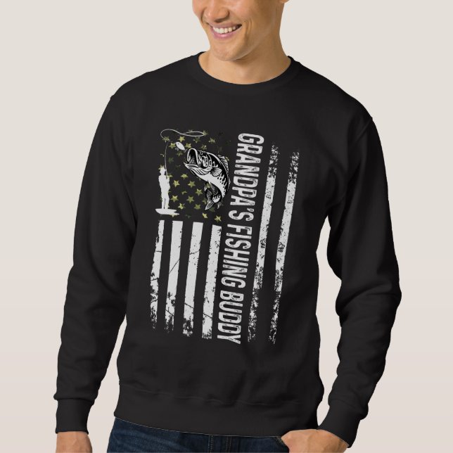 Kinder, die Großvaters "Angelbuddy Young Fisher" f Sweatshirt (Vorderseite)
