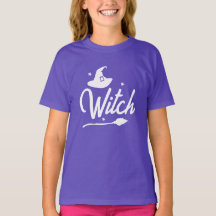 Kinder, die HexenHalloween-T - Shirt, Hutschuh