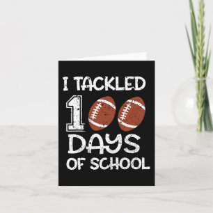 Kinder, die ich 100 Tage Fußball in der Schule gem Karte