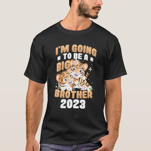 Kinder, die ich als großer Bruder 2023 schwanger w T-Shirt (Vorderseite)