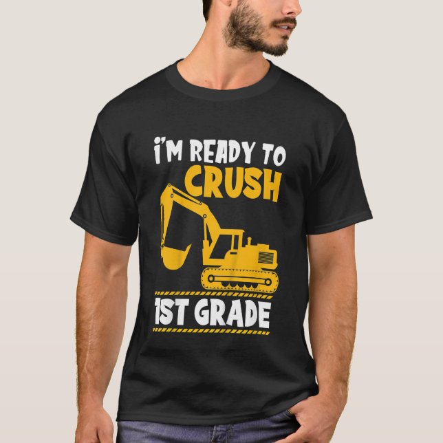 Kinder, die ich bereit bin, den Bagger der ersten  T-Shirt (Vorderseite)