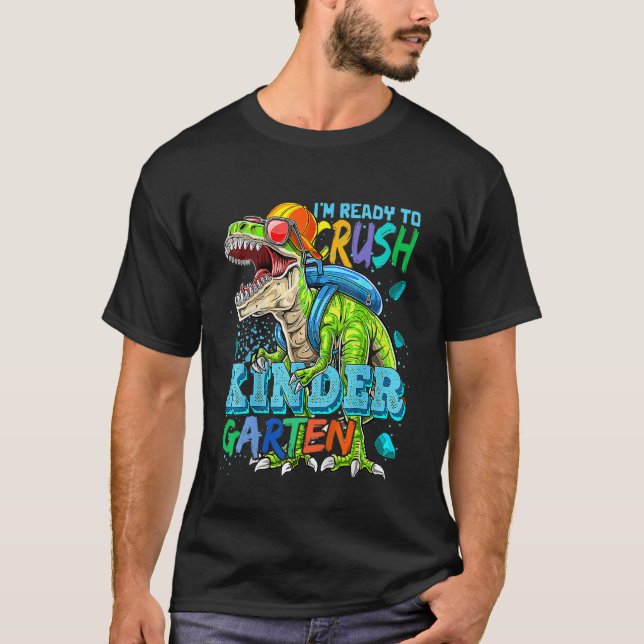 Kinder, die ich bereit bin, den Kindergarten Dinos T-Shirt (Vorderseite)