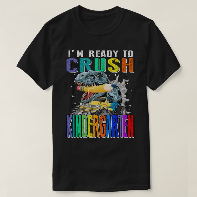 Kinder, die ich bereit bin, den KINDERGARTEN-Monst T-Shirt (Design vorne)
