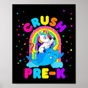 Kinder, die ich bereit bin, Pre-K Unicorn zu zerdr Poster