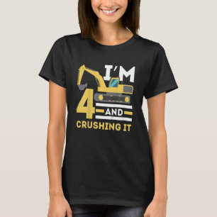 Kinder, die ich bin 4 und abstürzen 4. Geburtstag T-Shirt