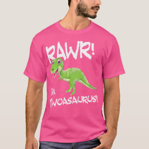 Kinder, die ich bin zwei Twoasaurus 2Nd Geburtstag T-Shirt
