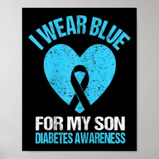 Kinder, die ich blau für meinen Sohn trage Diabete Poster