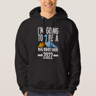 Kinder, die ich ein großer Bruder werden 2022 Dino Hoodie