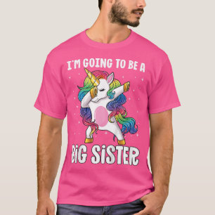 Kinder, die ich ein großer Schwester Mädchen mit ä T-Shirt