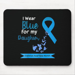Kinder, die ich für meine Tochter blau trage Diabe Mousepad