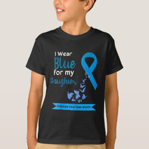 Kinder, die ich für meine Tochter blau trage Diabe T-Shirt
