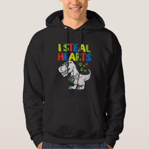 Kinder, die ich stehle Herz Trex Dinosaur Kleinkin Hoodie