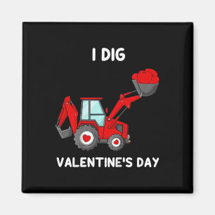 Kinder, die ich treibe Valentinstag Herz Traktor S Magnet