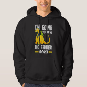 Kinder, die ich werde ein großer Bruder 2023 Dinos Hoodie