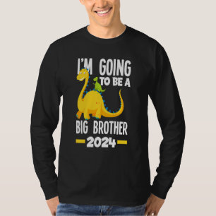 Kinder, die ich werde ein großer Bruder 2024 Dinos T-Shirt