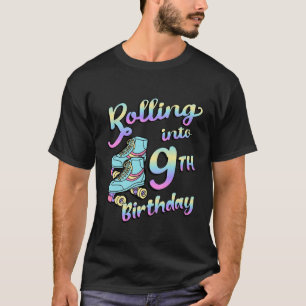 Kinder, die in den 9. Geburtstag des Quad Skater R T-Shirt