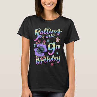 Kinder, die in den 9. Geburtstag quad Skater Rolle T-Shirt