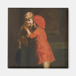 Kinder, die in der Ecke spielen (Niedliche Kinder) Magnet