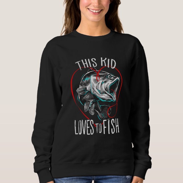 Kinder, die Jungs in dieser Liebe fischen Sweatshirt (Vorderseite)